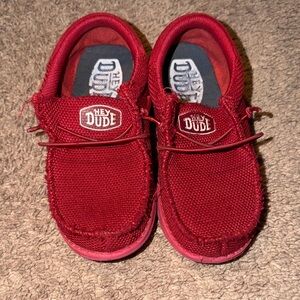 Hey Dude Kids Vibrant Red Sneakers